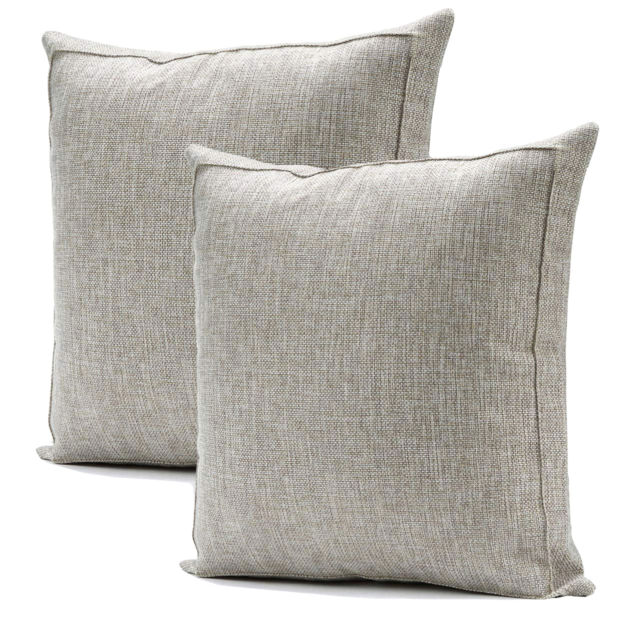  HPUK Linen Throw Pillow Covers Pack of 2, 18x18 Inch